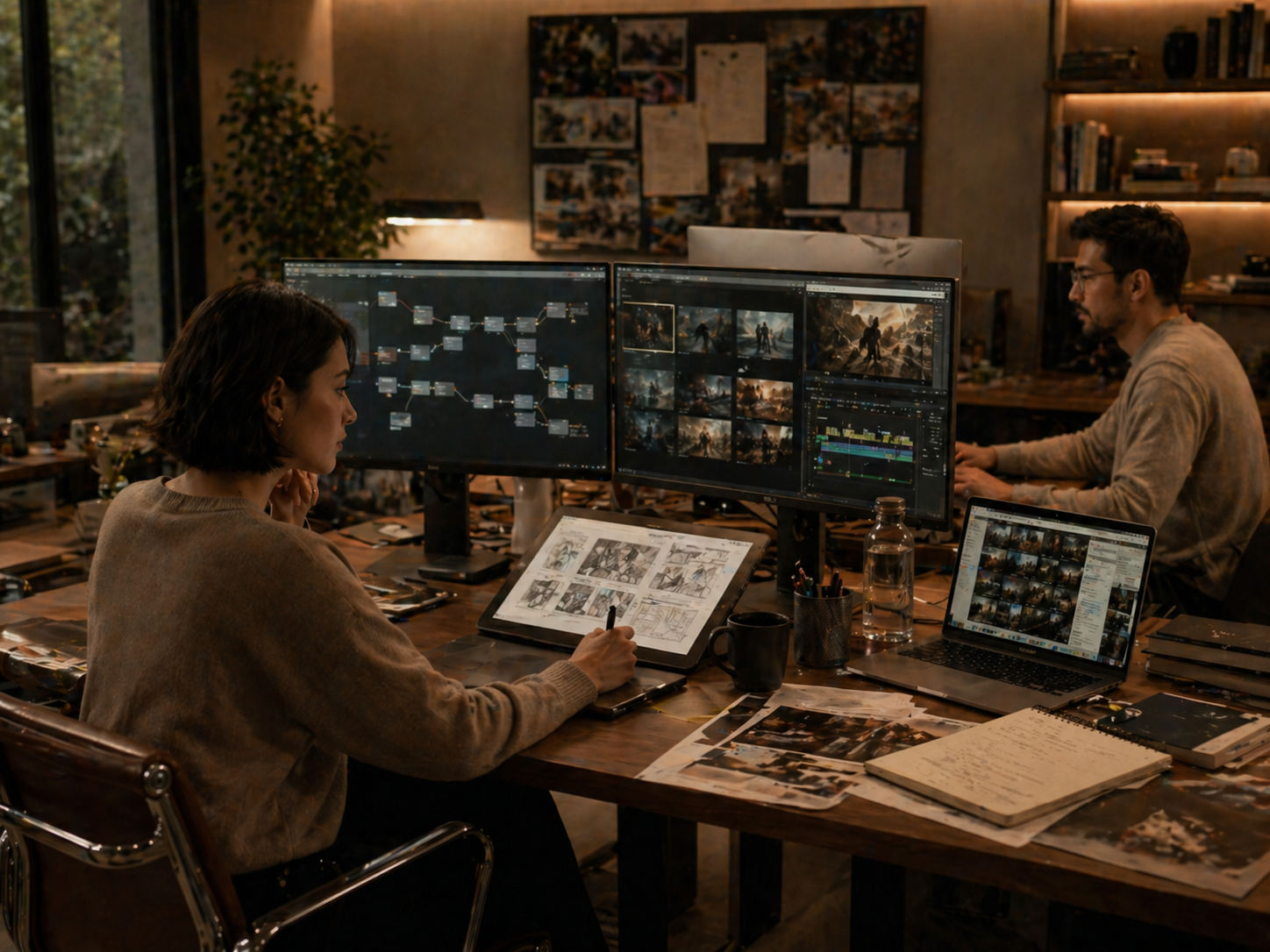 AI production workflow visual